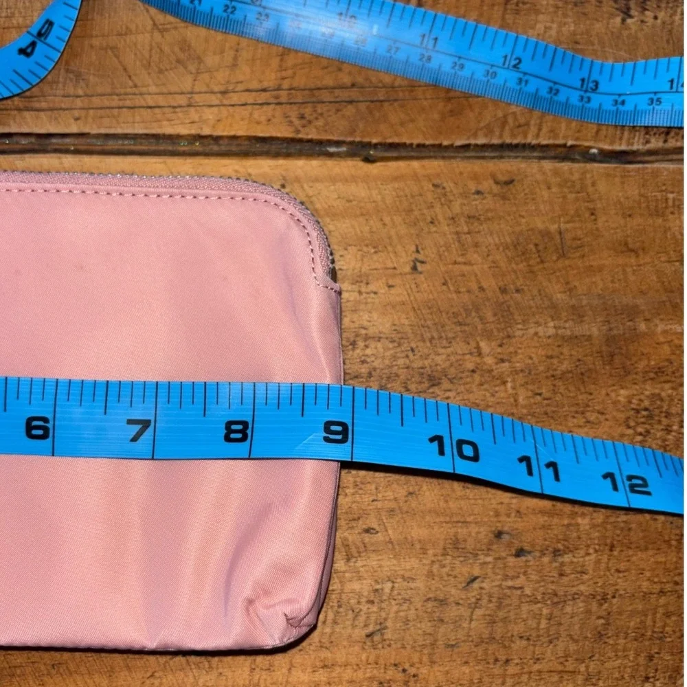 Lululemon‎ Now and Always Pink Wristlet Double Zipper Pockets Removable Strap
